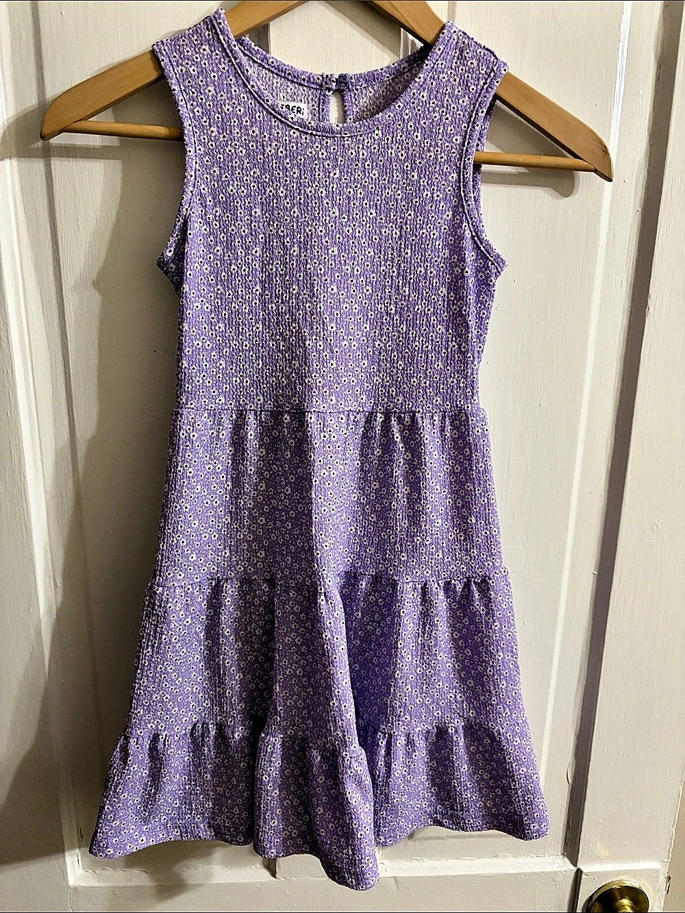 Blueberi Boulevard Girls Floral Eyelet Tiered Dress Size 7 Like New